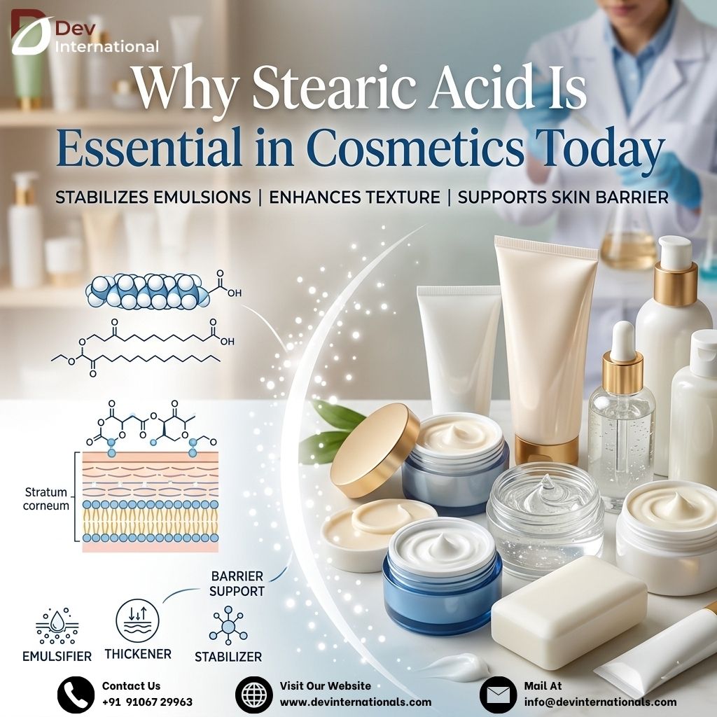 Why Stearic Acid Is Essential in Cosmetics Today